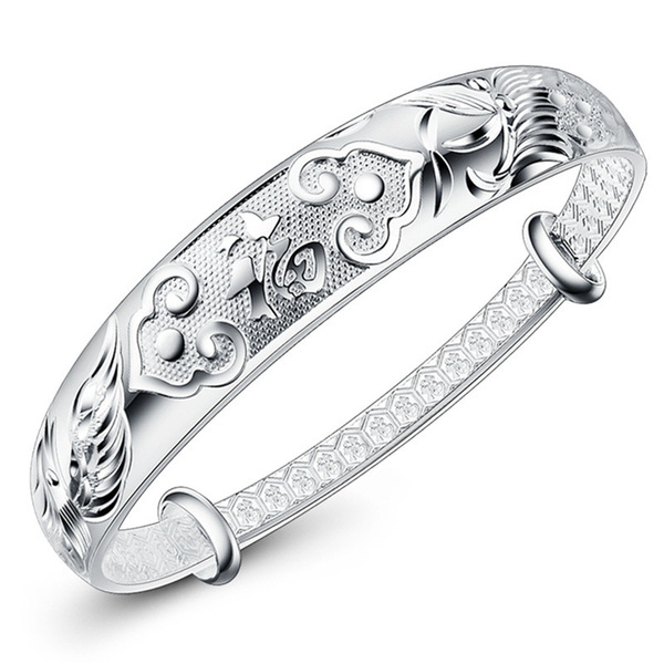 ethnic retro silver bracelet handmade