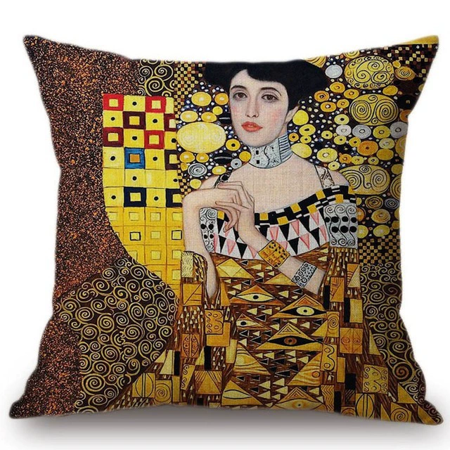 Декоративная подушка (Ван Гог) 45×45 см, съёмная наволочка с художественным принтом, абстрактный дизайн