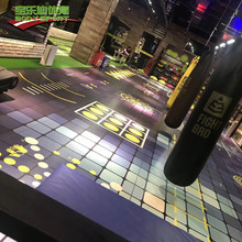 健身房地胶360功能私教区定制图案功能性运动地胶塑胶室内PVC地板