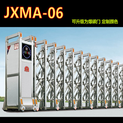 Electric retractable door factory Electric gate 304 Stainless steel anti-theft door construction site School automatic Sliding door