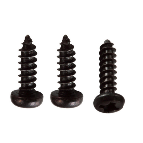 Factory direct sales iron black carbon steel cross round head self-tapping screws PA pan head electronic small screws M1.5-M4