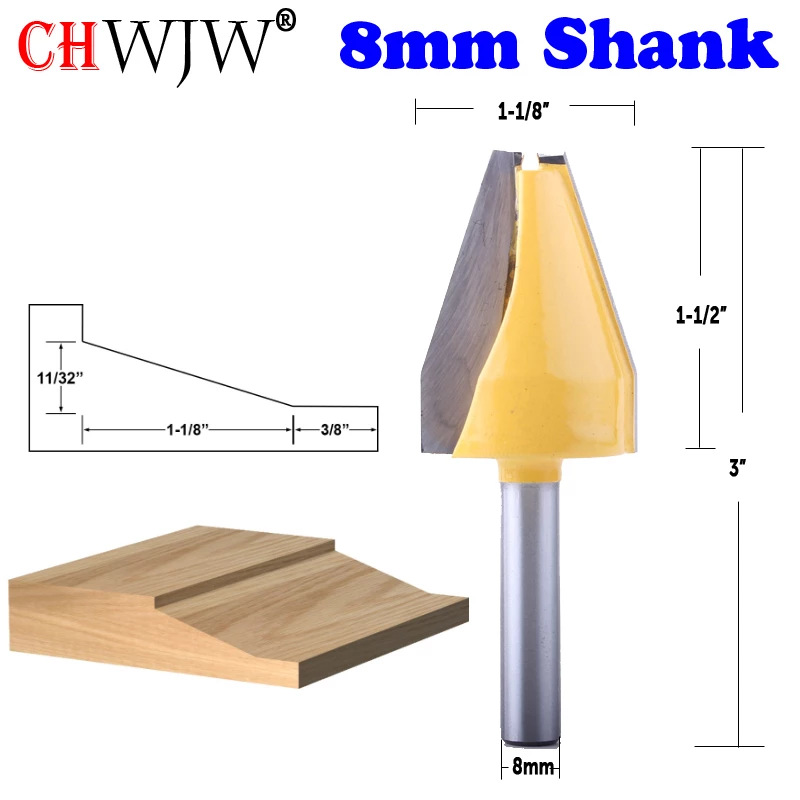 8MM出口雕刻机铣15度板刀8*1-1/2(38.1MM)
