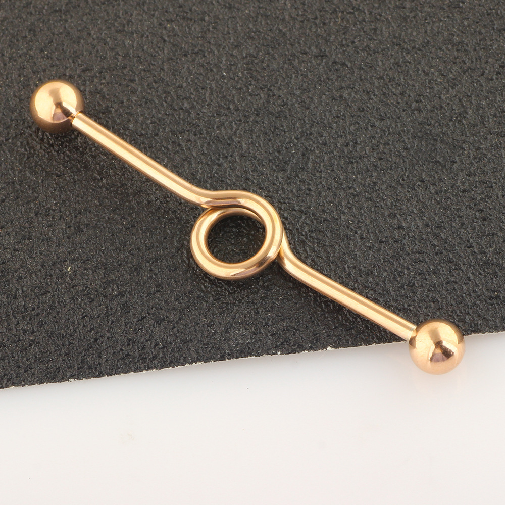 5-Piece Industrial Earring Set Long Rod Piercing Earrings Stainless Steel Ear Cartilage Jewelry Set detail image 13