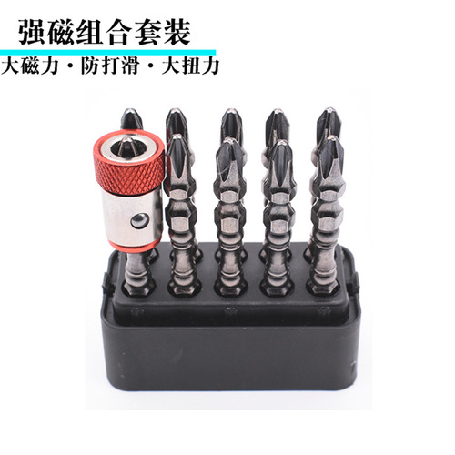 Double-headed electric cross screwdriver head, high-strength electroplated flat-head electric drill bit, electric screwdriver bit