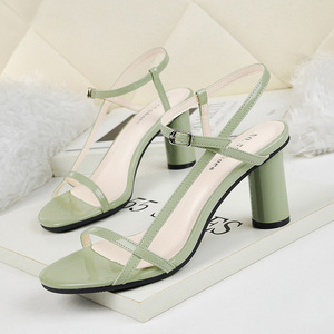 sexy open-toed high-heeled shoes with thick heels and sandals 