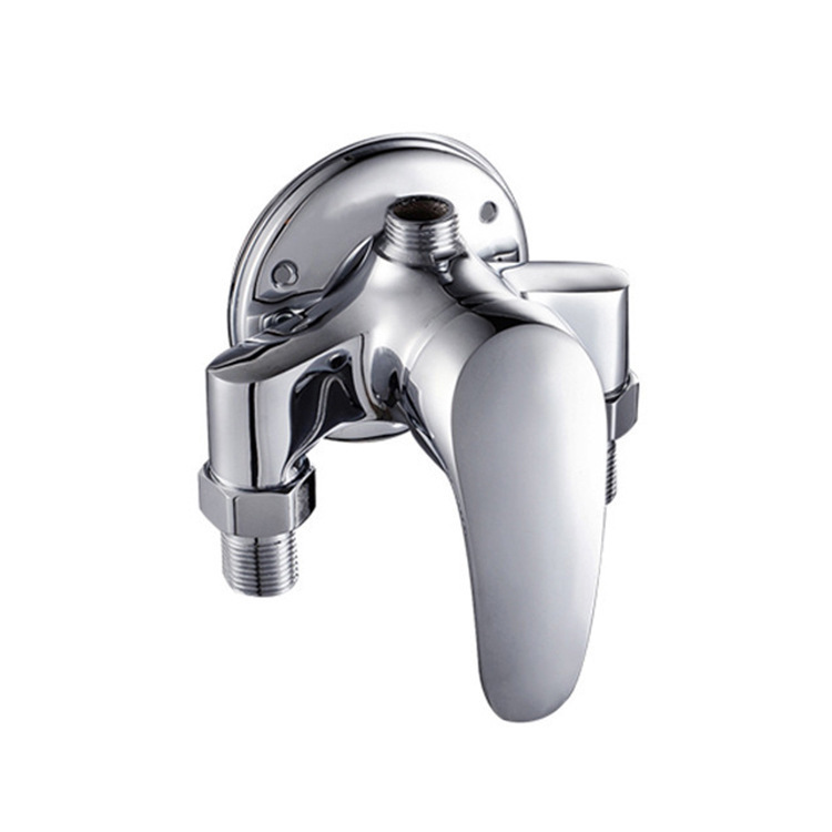 Zinc alloy open-mounted hot and cold triangle shower mixing faucet bathroom water heater shower faucet manufacturers wholesale