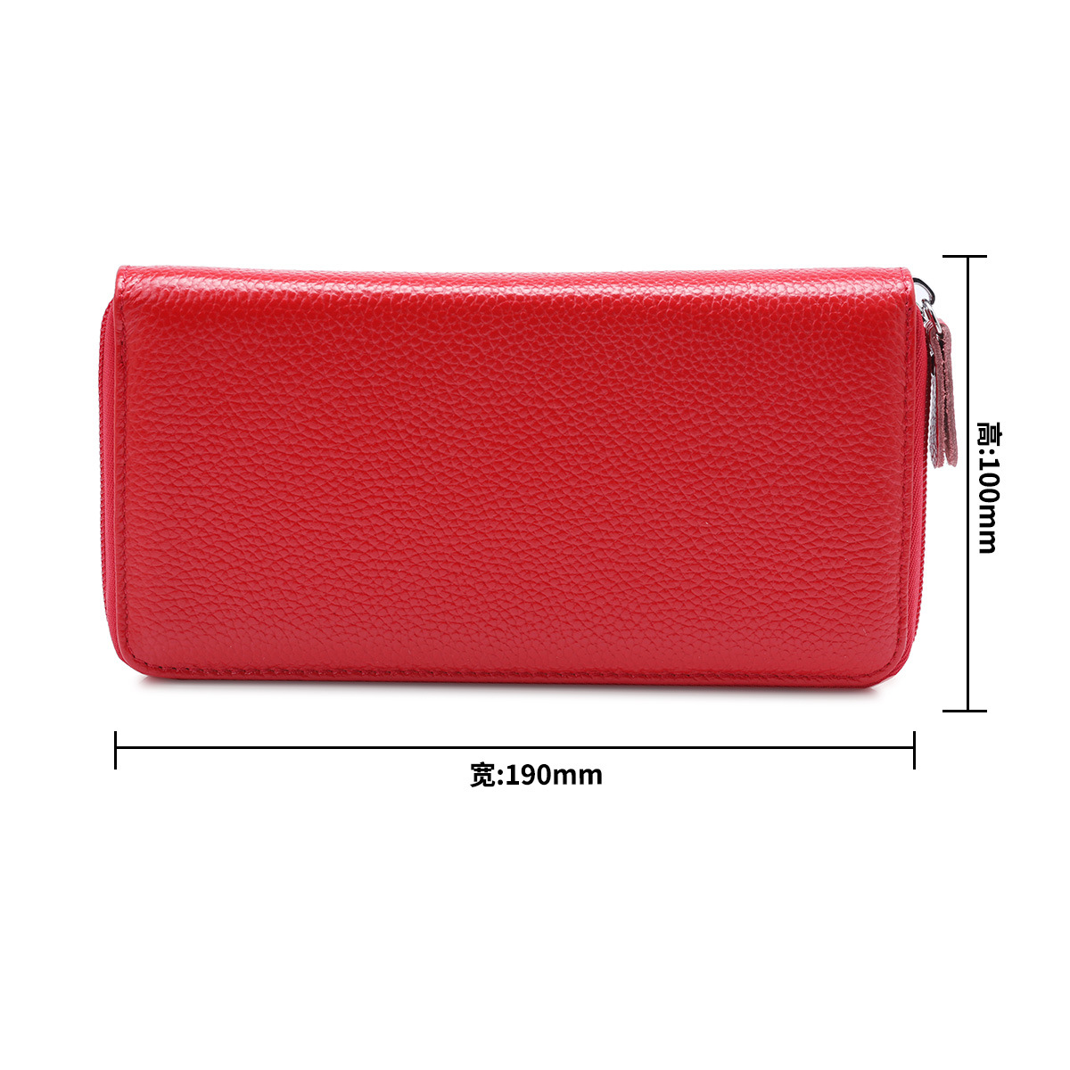 165g Weight Polyester Lining Material Zipper Closure Type Business, Travel Occasion Leather Material Solid Color Pattern Unisex Gender Fashion Style Square Shape Coffee, Pink, Purple, Red, Blue, Black Color Anti-rfid Creative Men's And Women's Leather Long Wallets Multi-function Zipper Wallet 17