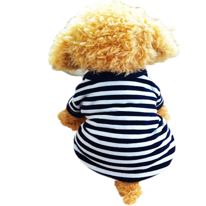 2018新款宠物衣服夏装条纹t恤狗衣服新弹力纯棉衣服厂家直销特惠