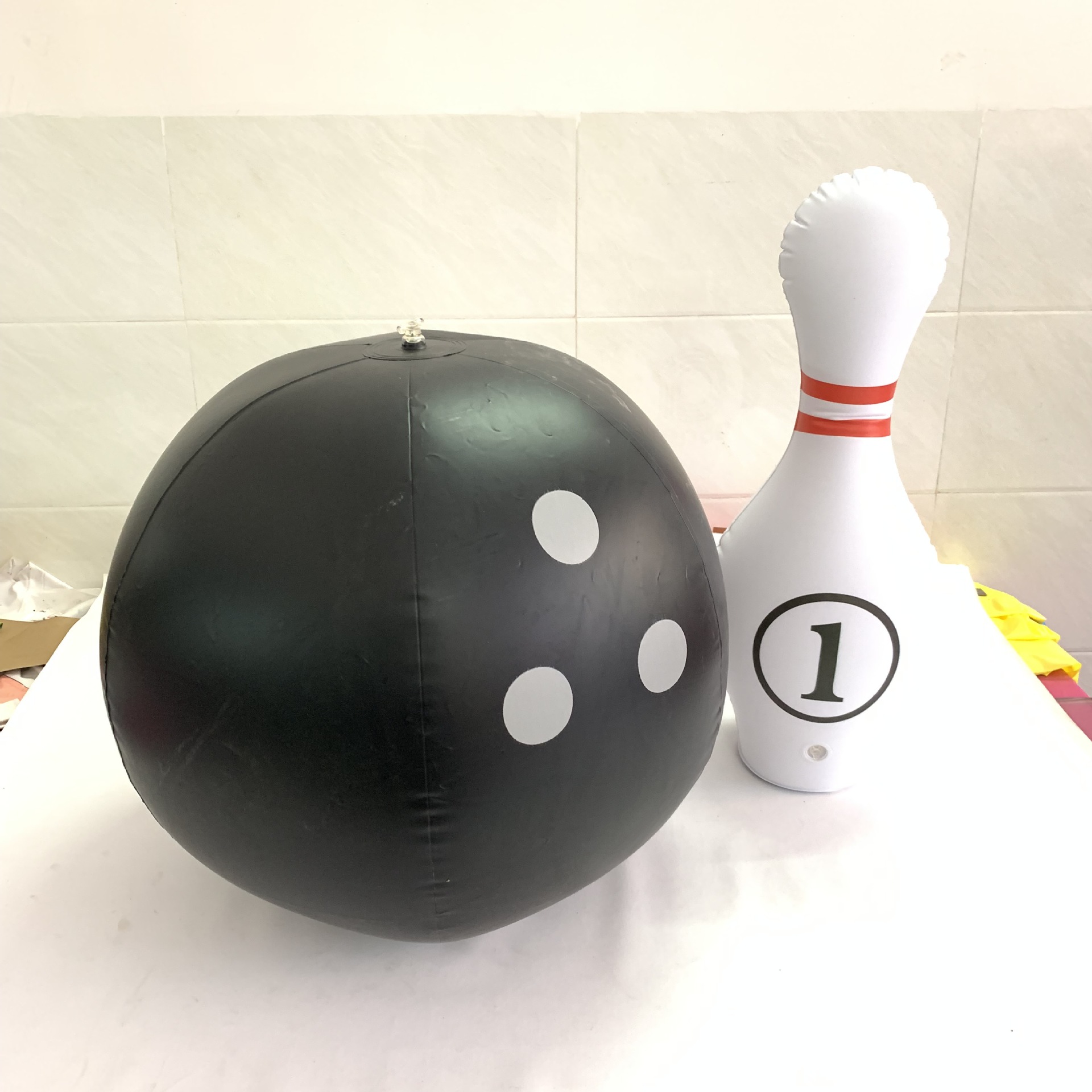 厂家直销充气保龄球套装玩具 PVC充气玩具球套装 塑胶儿童玩具