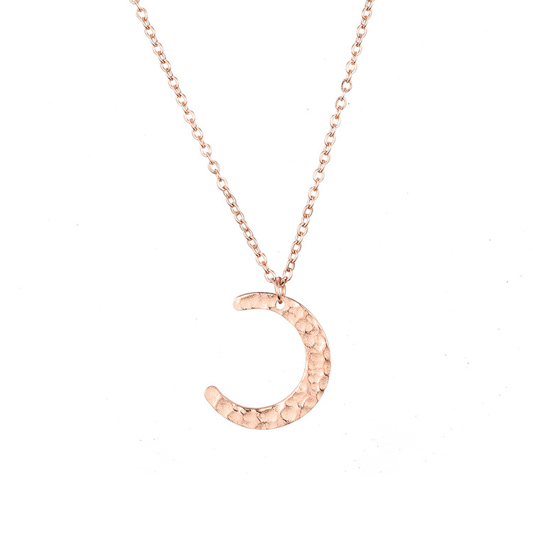 Fashion Moon Stainless Steel Plating Necklace display picture 4