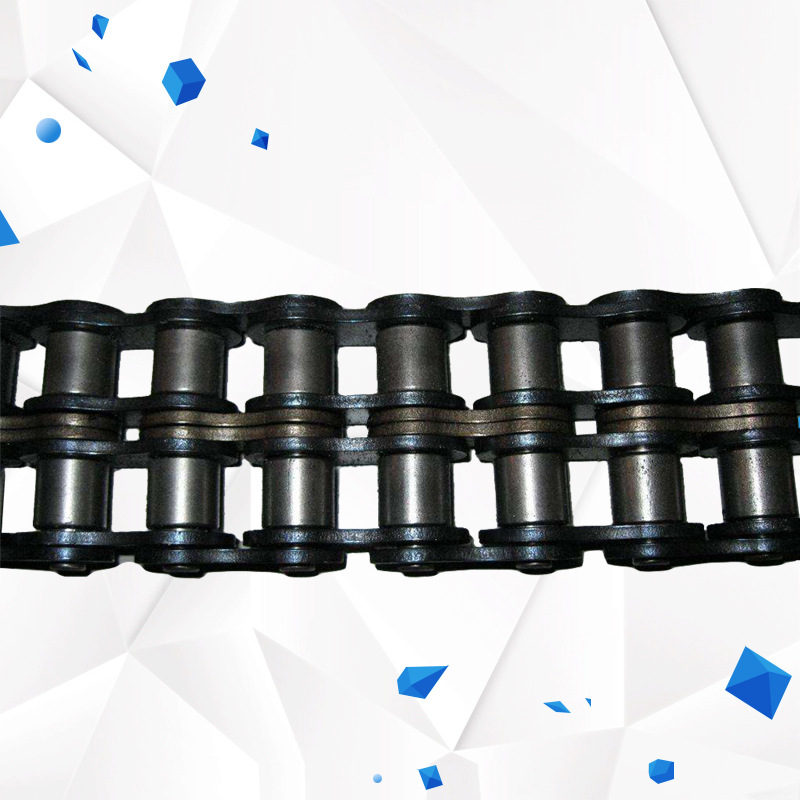 工业链条 双排工业传动滚子链条 不锈钢传动双节距大滚珠链条