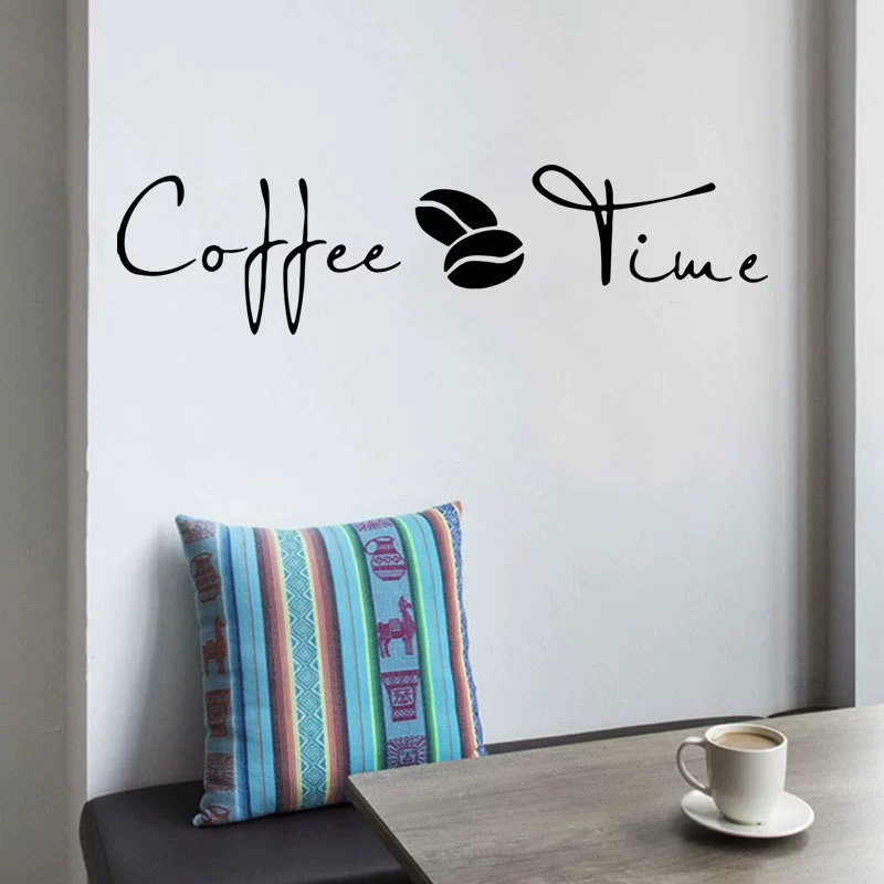 COFFEE TIME английская наклейка на стену кафе кухня декор и компоновка уточненная наклейка на стену чтобы удалить FX1344