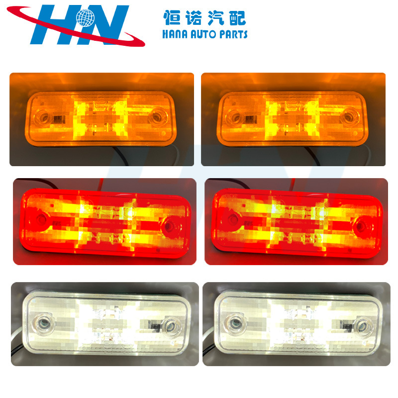 Ventas de la fábrica E8 trasera camión 4LED luz lateral luz de señal 10/30V Luz de Techo Luz