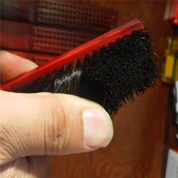 文玩核桃手工虎皮花梨原竹子柄天然软硬猪鬃毛金刚橄榄核包浆刷子