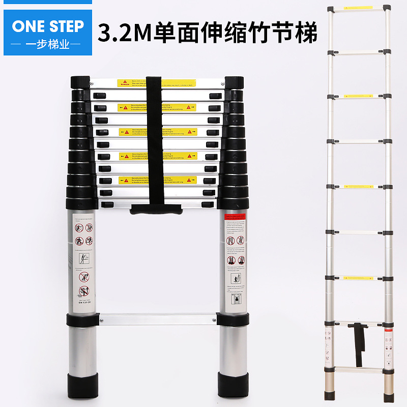 Домой сложить протяжение лестница  3.2M многофункциональный лестница алюминиевых сплавов лестница на открытом воздухе один портативный алюминий лестница