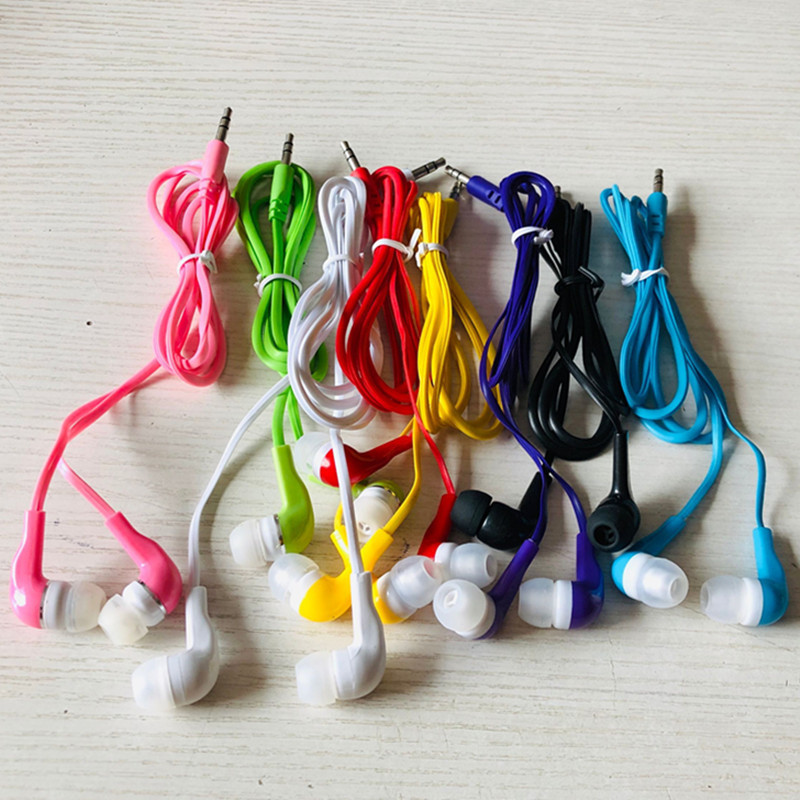Stock clearance low price affordable cheap earphones foreign trade tail goods 3.5mm color universal earplugs in-ear earphones Stock clearance low price affordable cheap earphones foreign trade tail goods 3.5mm color universal earplugs in-ear earphones