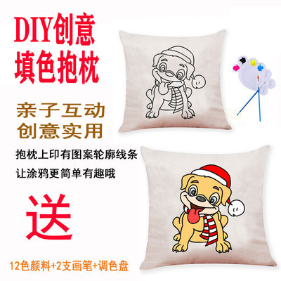 new year diy Graffiti Hand drawn Pillows Pillow quilt Spring festival theme activity gift customized