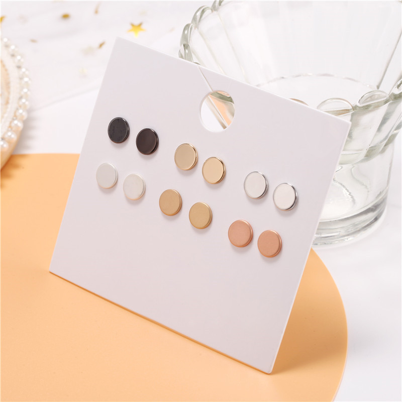 Fashion Alloy Stud Earrings  Retro Disc Combination Earrings Suit  Wholesale Nihaojewelry display picture 5