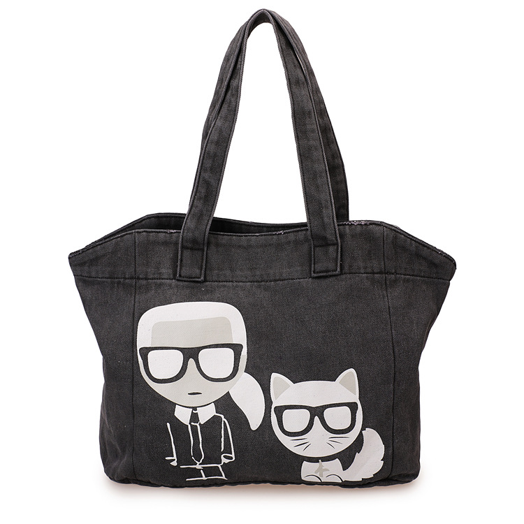 歐版女士包包洗水印花定制手提牛仔環保袋廠價直銷牛仔袋專業制造