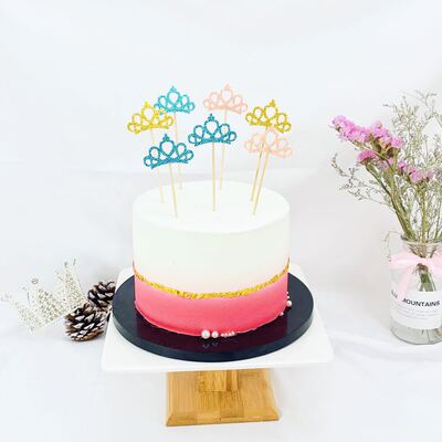 Fabric art Cake plug-in unit 3 colors 5 Birthday Cake decorate parts fresh party Dessert Inserted card