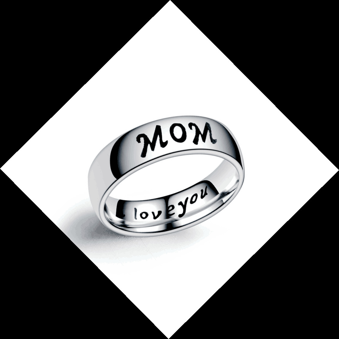 Venta Al Por Mayor, Letras De Miembros De La Familia, Anillo De Acero Inoxidable Nihaojewelry display picture 8