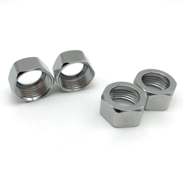 诸暨厂家批发六角螺母水暖配件不锈钢螺母304材质G1/2牙六角帽