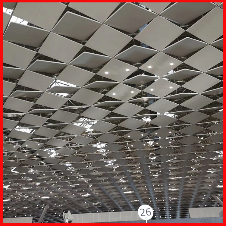 异形铝板天花吊顶厂家供应六边形铝单板静电喷涂锥形金属板氟碳