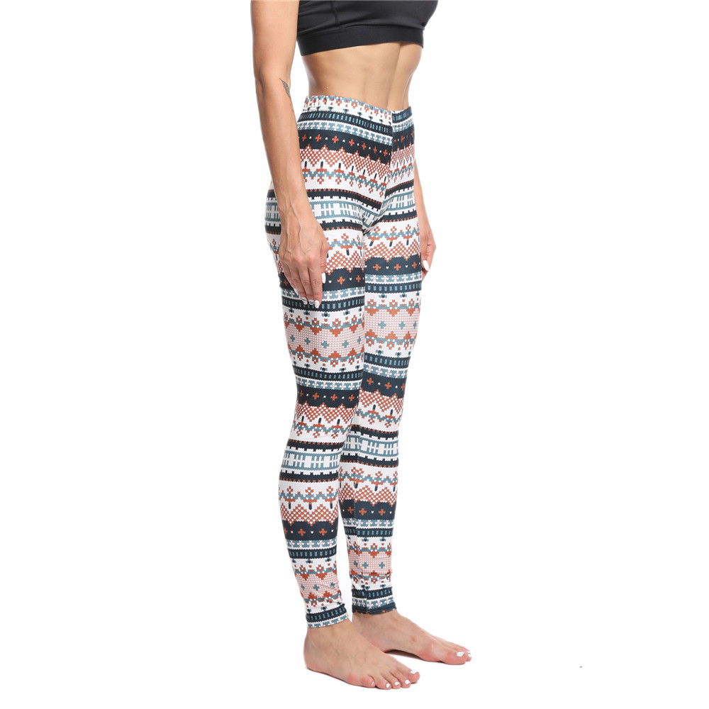182g Weight Ankle-Length Pants Length Spandex, Polyester Fabric Type High Waist Waist Line Leggings Pants Type Stretchy Elasticity Daily Occasion Breathable Function Skinny Fit Type Christmas Festival Snowflake Pattern Winter, Autumn Season Women'S Gender Simple Style Style Women'S Daily Simple Style Snowflake Ankle-Length Leggings 69