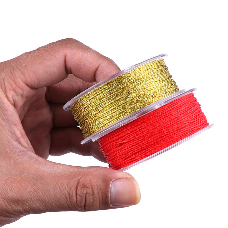 1 TikTok pareja pulsera de seda azul nudo chino cuerda roja traje de alambre trenzado cuerda trenzada traje de paquete de material de DIY