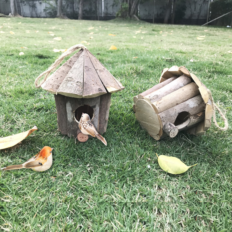 木质鸟窝鸟巢厂家直销定制批发 田园入户花园室内装饰品跨境新品|ru