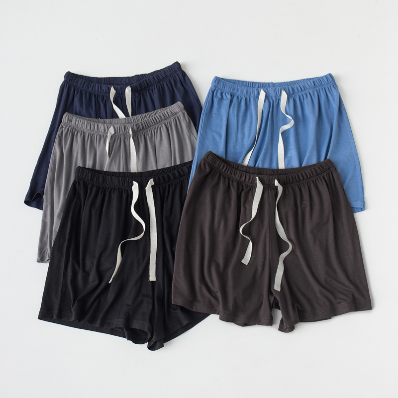 Zhongshan Women's Summer Home Wear Short Thin Pajama Pants, Wide-Leg Style, Comfortable, Loose, Simple and Plain Shorts for Home Use