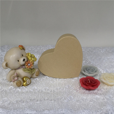 爱心型DIY牛皮纸盒心型绘画收纳礼品收纳糖果节日创意礼盒包装盒|ru