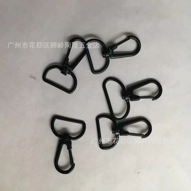 Прямые продажи с фабрики, окрашенная черная пряжка для собаки, пряжка для собаки из цинкового сплава, веревка для мобильного телефона, подвесная пряжка, ремешок, лямка, пряжка с крючком