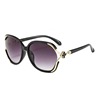 Trend sunglasses, stone inlay, glasses, European style, four-leaf clover