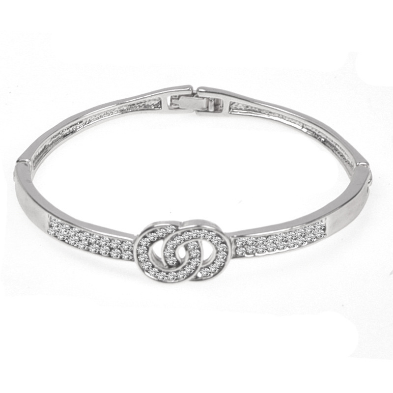 New jewelry fashion double ring bracelet new small fresh women's bracelet jewelry bracelet factory direct sales_voghion.com
