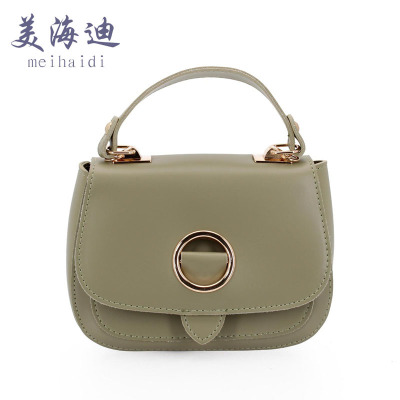 現貨2020夏季新款韓版PU女包橫款方型複古綠色純色小方包批發直銷