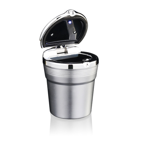 Car ashtray creative silver ashtray personalized car covered luminous car multifunctional covered car supplies