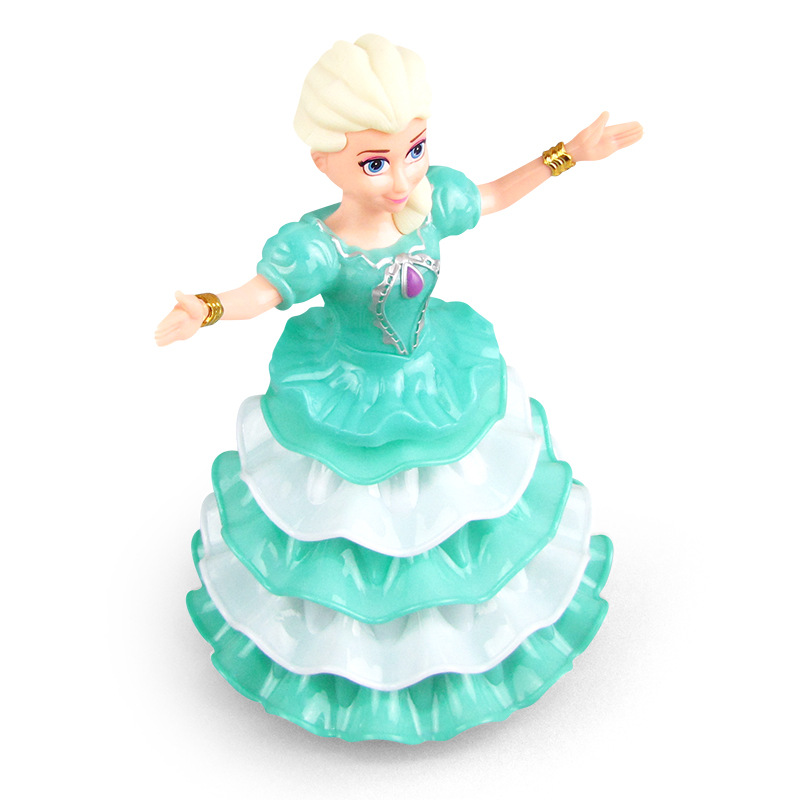 Nueva eléctrico universal cake Dancing giratoria princesa música ligera Venta caliente al por mayor niños Juguetes Educativos de la muchacha