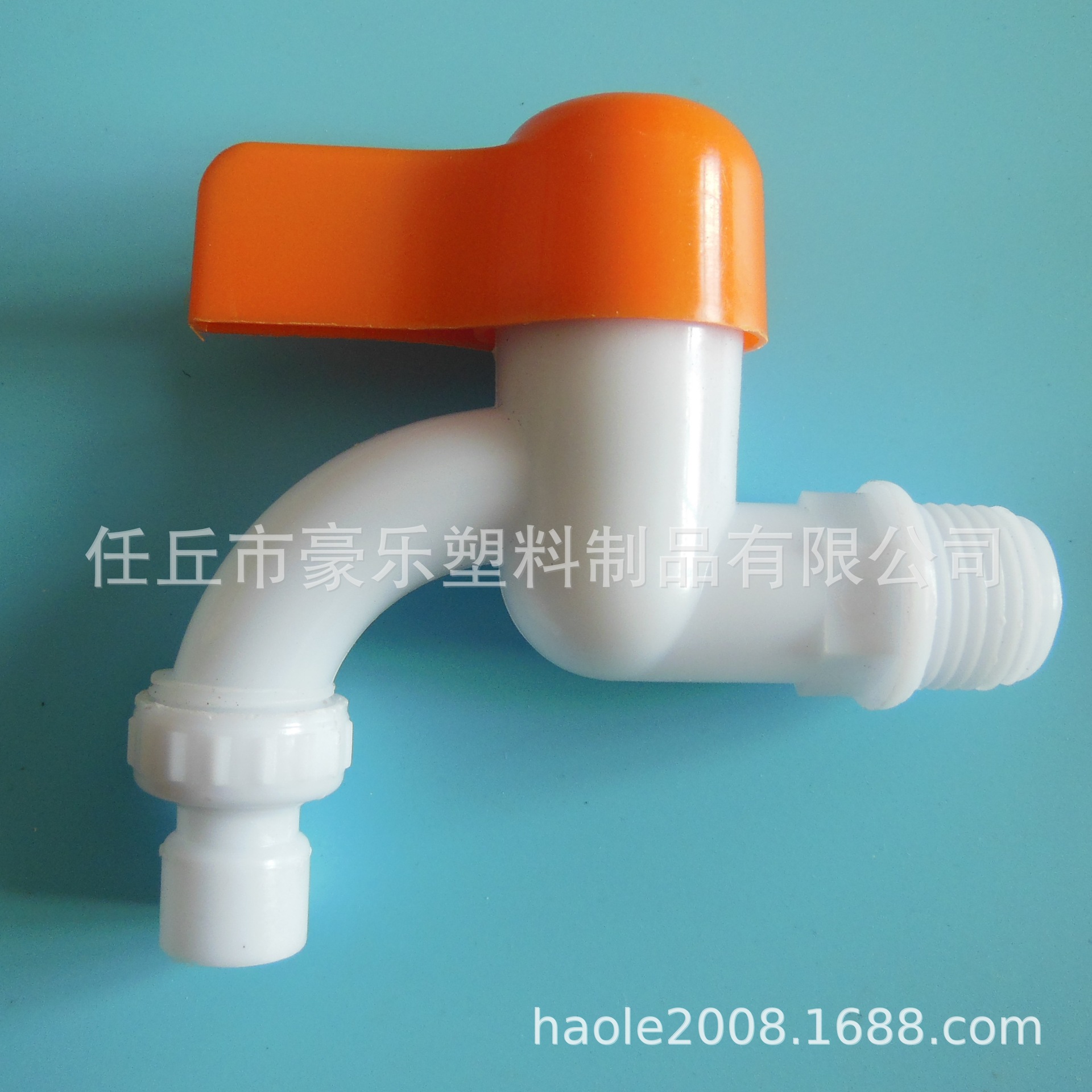 Plastic quick-opening faucet, orange handle, plastic faucet, orange handle, quick-opening faucet, 4/6 plastic faucet full figure