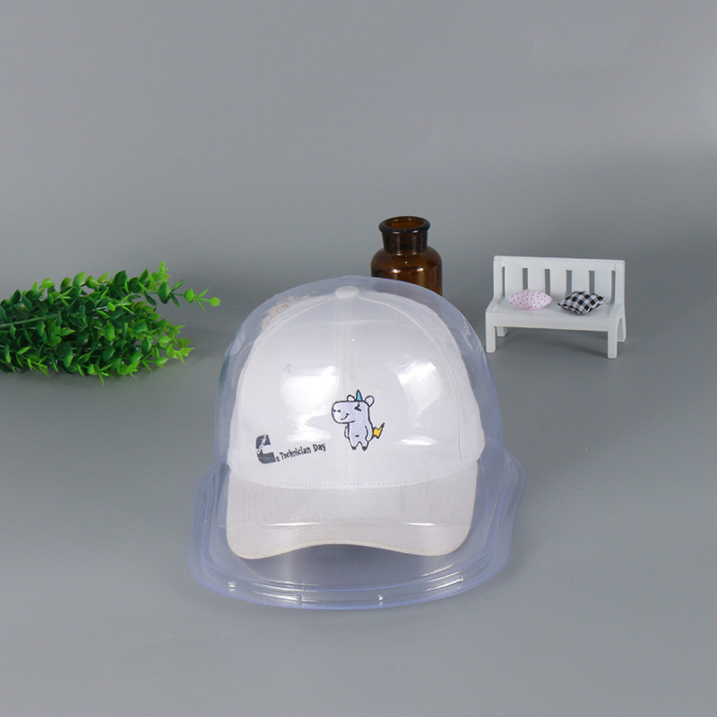 厂家现货塑料帽托帽撑鸭舌帽平沿帽PVC吸塑包装透明塑料盒