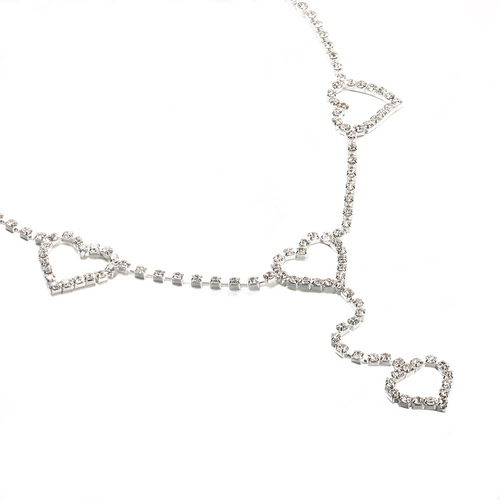 Manufacturer of bridal jewelry, car show sexy model rhinestone love waist chain, fashionable European and American waist jewelry