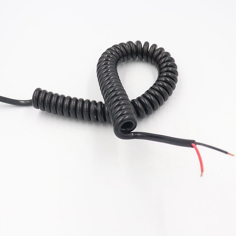 弹簧线 PU弹簧线 TPU弹弓线 TPE/PVC螺旋线 2芯0.5 0.75 1.0平方