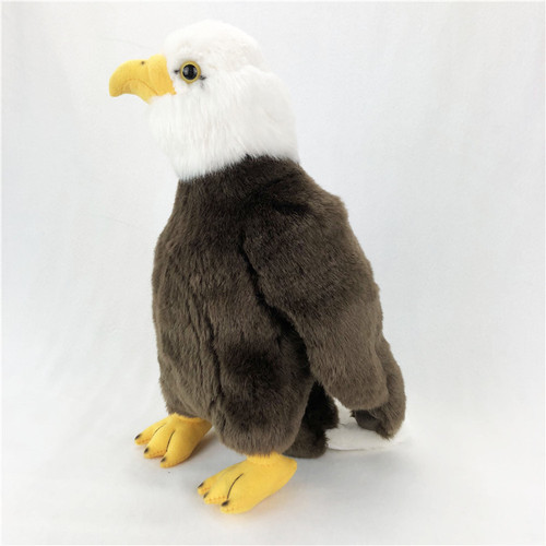 Simulation animal bald eagle plush toy bird series plush toy children's play doll ornament doll