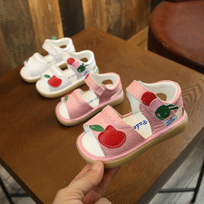夏季0-3歲寶寶涼鞋兒童真皮韓版女童涼鞋小童寶寶沙灘鞋子潮批發