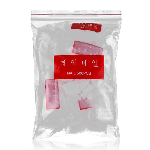 Full nail patch 500 pieces bagged fake nail patch natural transparent nail extension patch manicure nail patch Korean standard