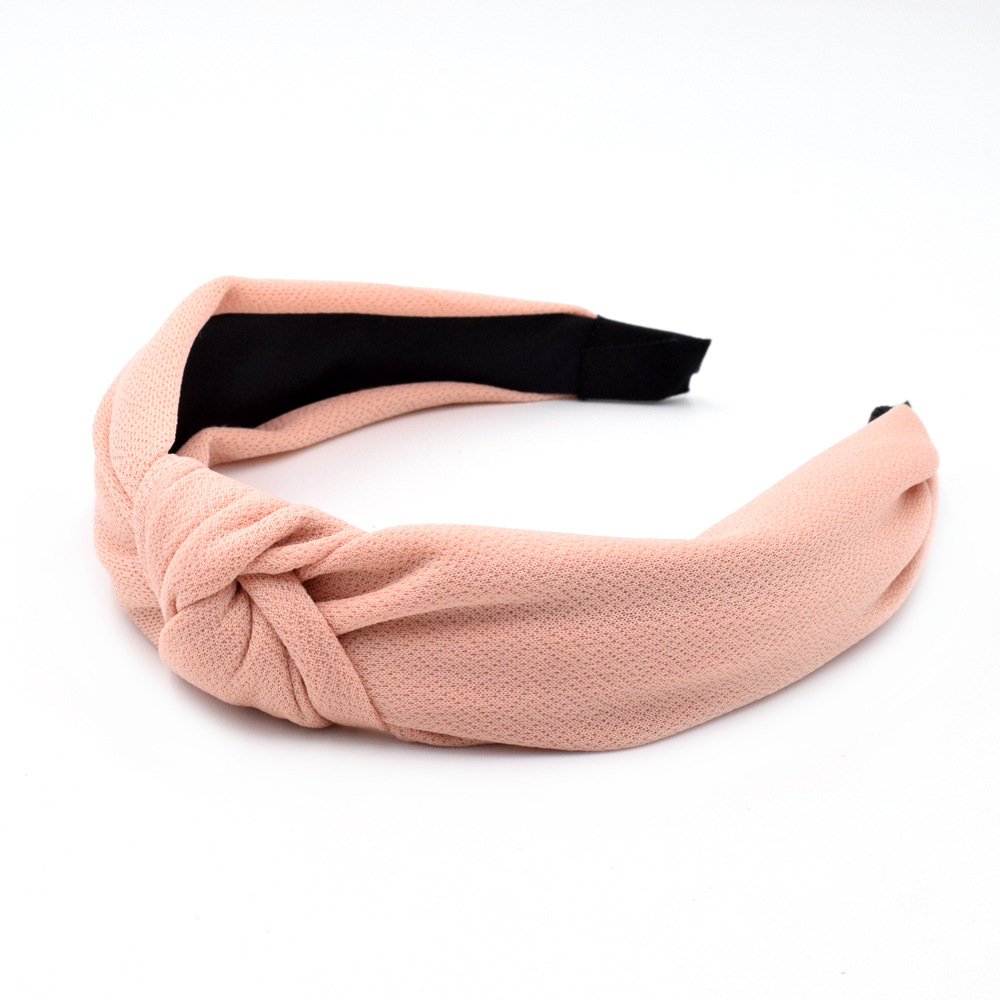 Autumn New Pure Color Breathable Cloth Art Wide Side Korea Simple Face Wash Hair Accessories display picture 9