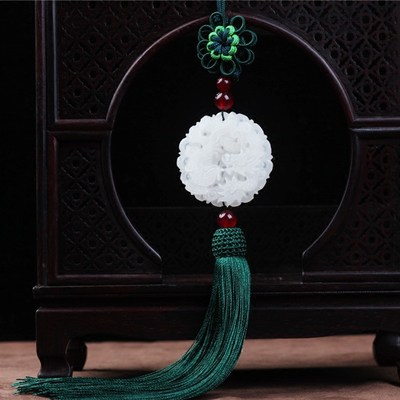 阿富汗白玉龙凤呈祥吊坠对佩男女情侣古代汉服玉佩玉牌