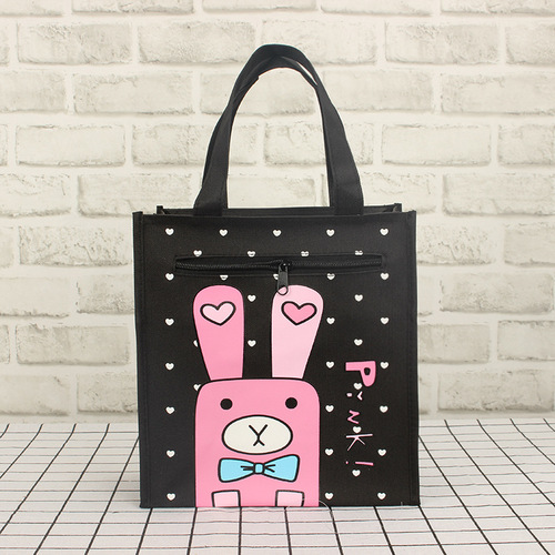 Factory wholesale canvas bag hand-held tote cartoon art bag tutoring bag school bag document bag advertising bag small size