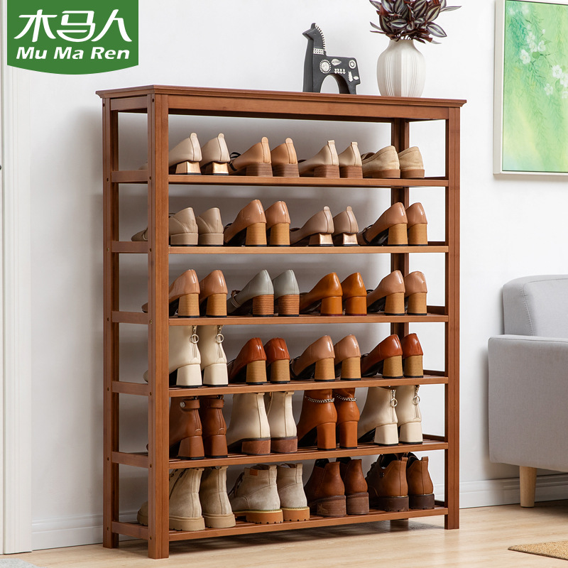 Trojan man simple and easy Shoe rack Doorway multi-storey Shoe cabinet Storage Artifact household Economic type Shelf dormitory dustproof