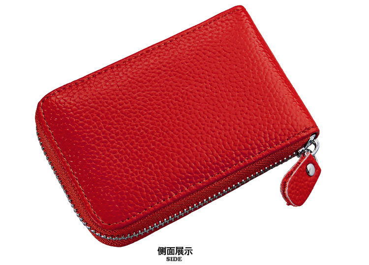 60g Weight Zipper Closure Type Business Occasion Genuine leather Material Solid Color Pattern Unisex Gender Coffee, Royal Blue, Orange, Dark Blue, Pink, Purple, Red, Green, Yellow, Black Color Unisex Solid Color Genuine Leather Coffee Royal Blue Orange Zipper Card Holders 29